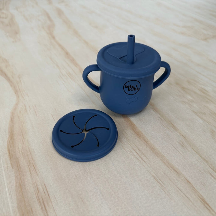 Deep Sea Blue Silicone Feeding Gift Set - Bits and Bubs