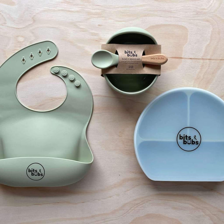Khaki Silicone Baby Gift Set - Bits and Bubs