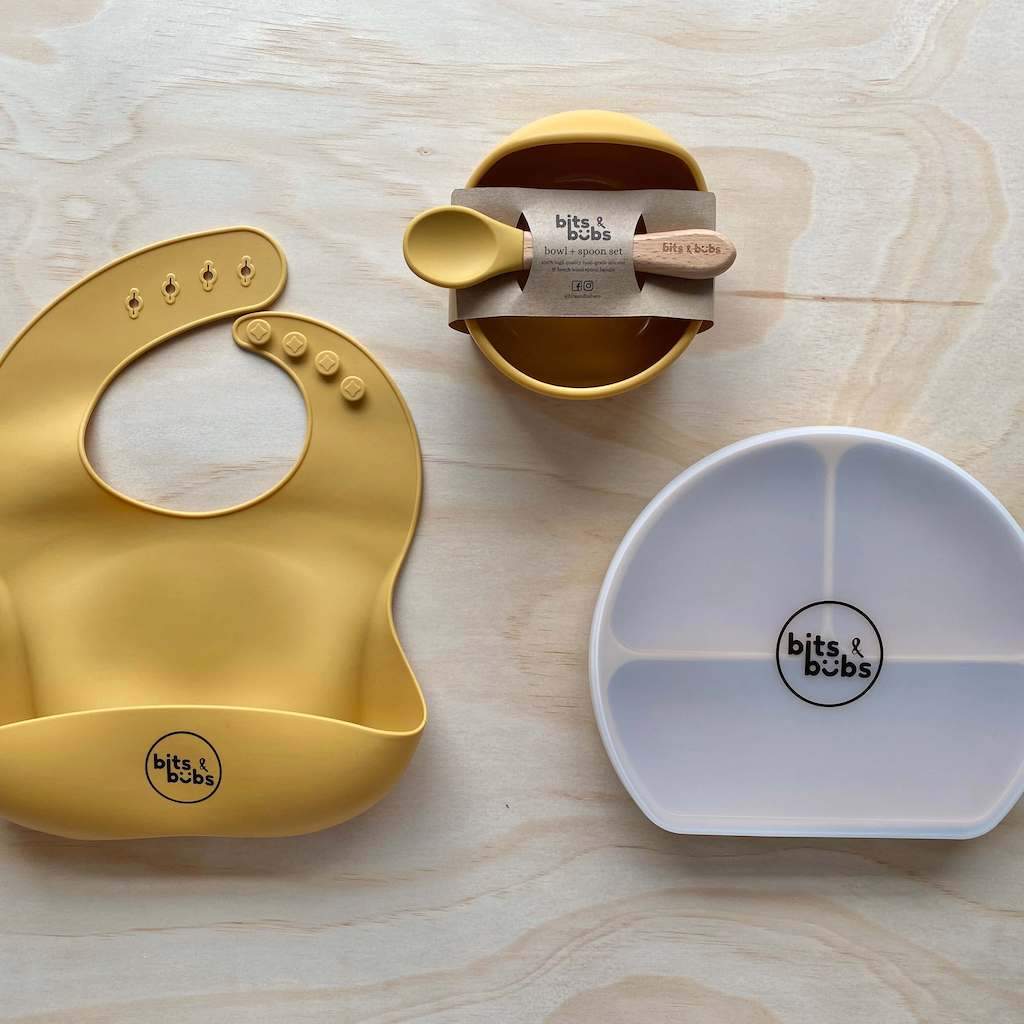 Mustard Silicone Baby Gift Set - Bits and Bubs