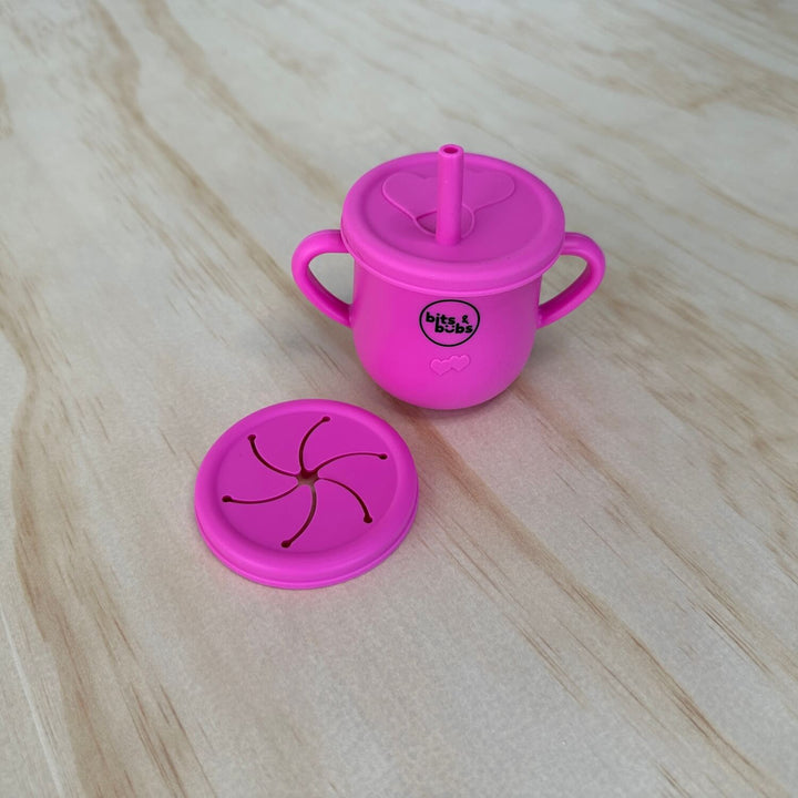 Personalised Keepsake Box with Hot Pink Feeding Set - Bits and Bubs